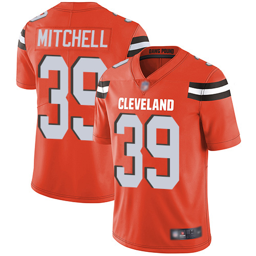 Cleveland Browns Terrance Mitchell Men Orange Limited Jersey #39 NFL Football Alternate Vapor Untouchable